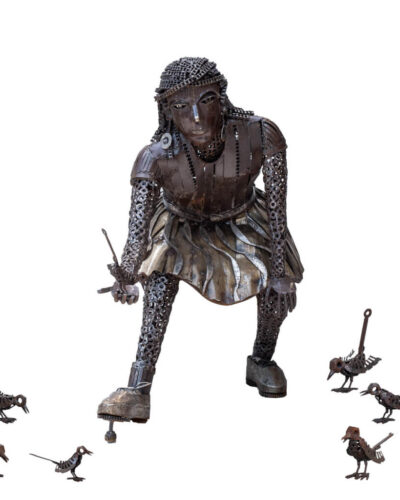 Radha Feeding Birds