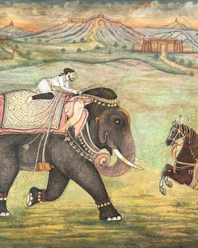 Mughal Hathi or Ghode par Shehjade Ladte hue